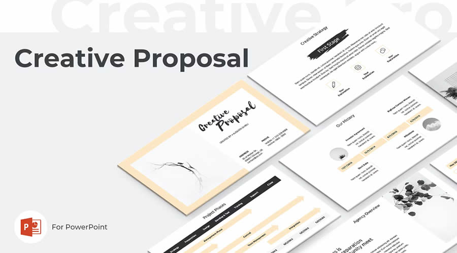 Creative PowerPoint business proposal presentation template